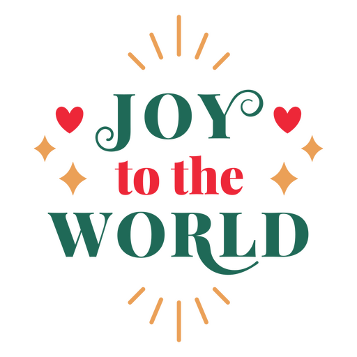 Joy of the world holiday badge PNG Design