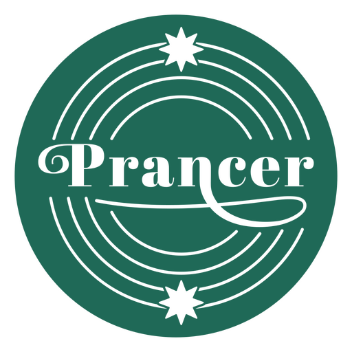 Prancer-Hirsch-Abzeichen PNG-Design