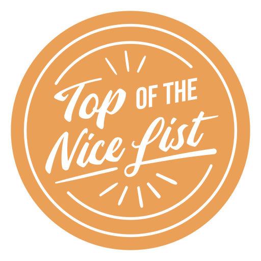 Nice list Christmas badge PNG Design