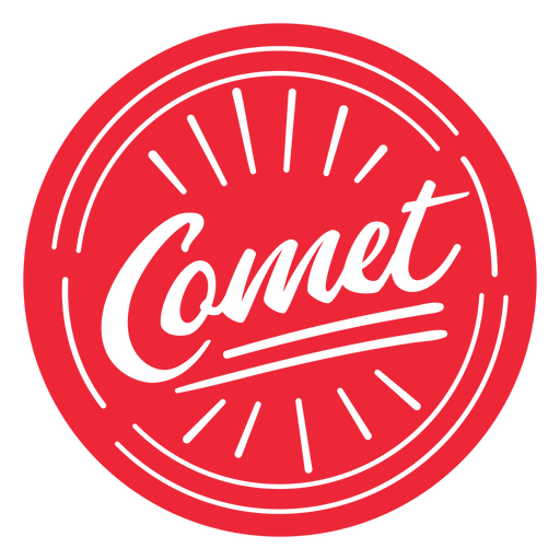 Comet deer badge PNG Design
