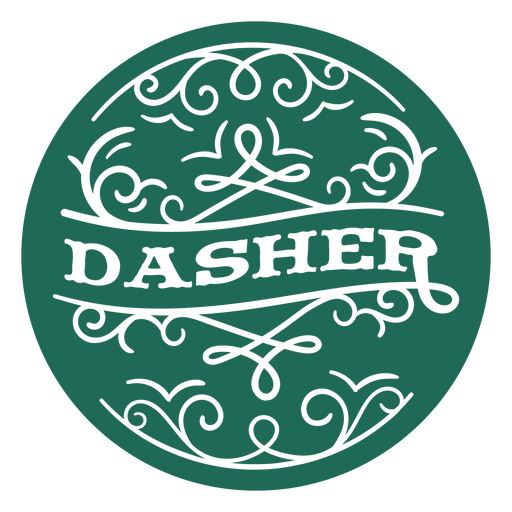 Dasher reindeer badge