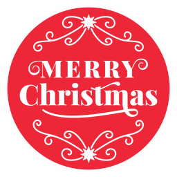 Merry Christmas quote badge PNG Design