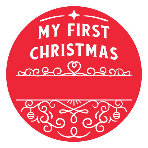 Mi primera insignia de cita de Navidad Diseño PNG