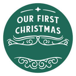First Christmas badge PNG Design
