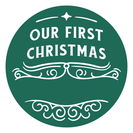 First Christmas badge PNG Design
