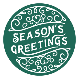 Christmas Season Greetings Badge PNG & SVG Design For T-Shirts