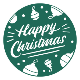Feliz Natal enfeites distintivo de neve Desenho PNG