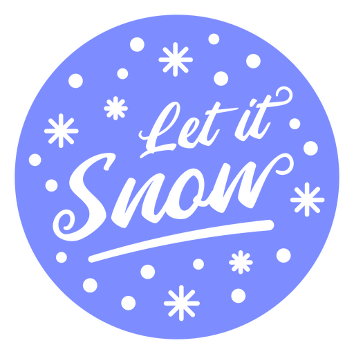 Christmas snow badge PNG Design