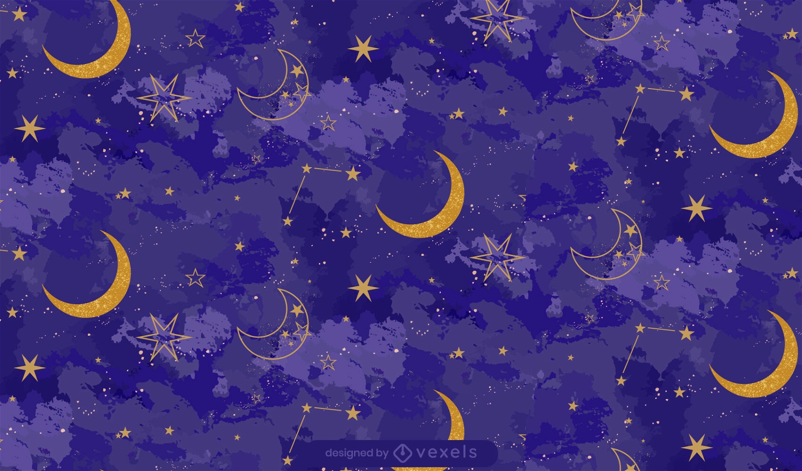 Diseño de patrón de noche estrellada