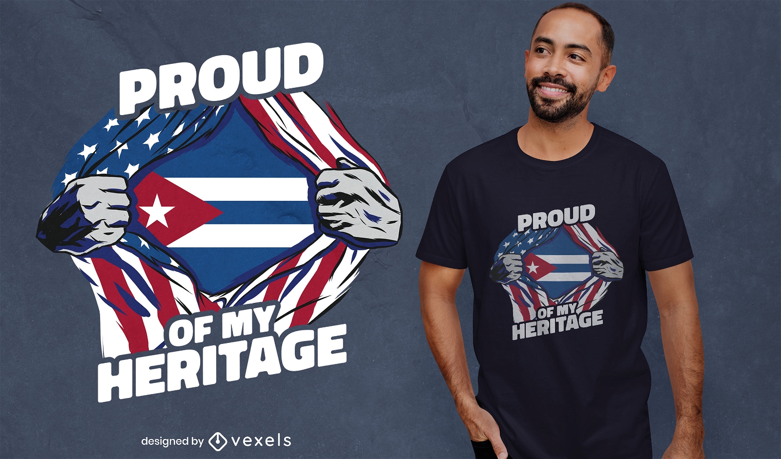 American-Cuban t-shirt design