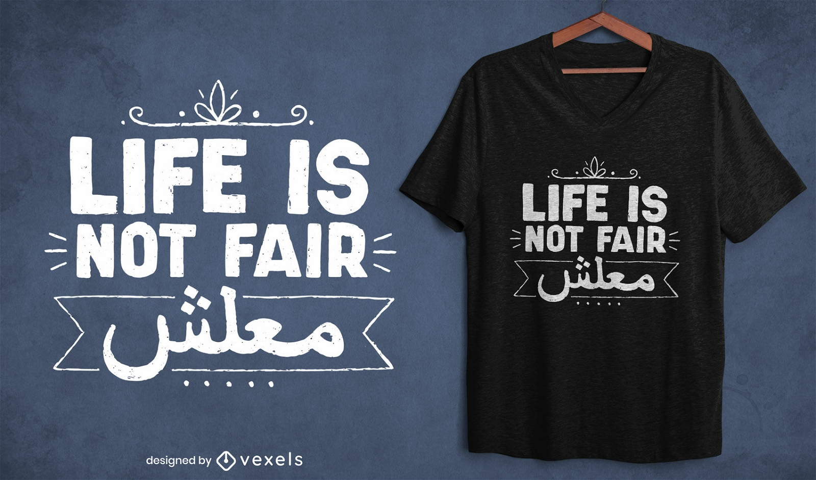 Das Leben ist nicht fair Zitat T-Shirt Design