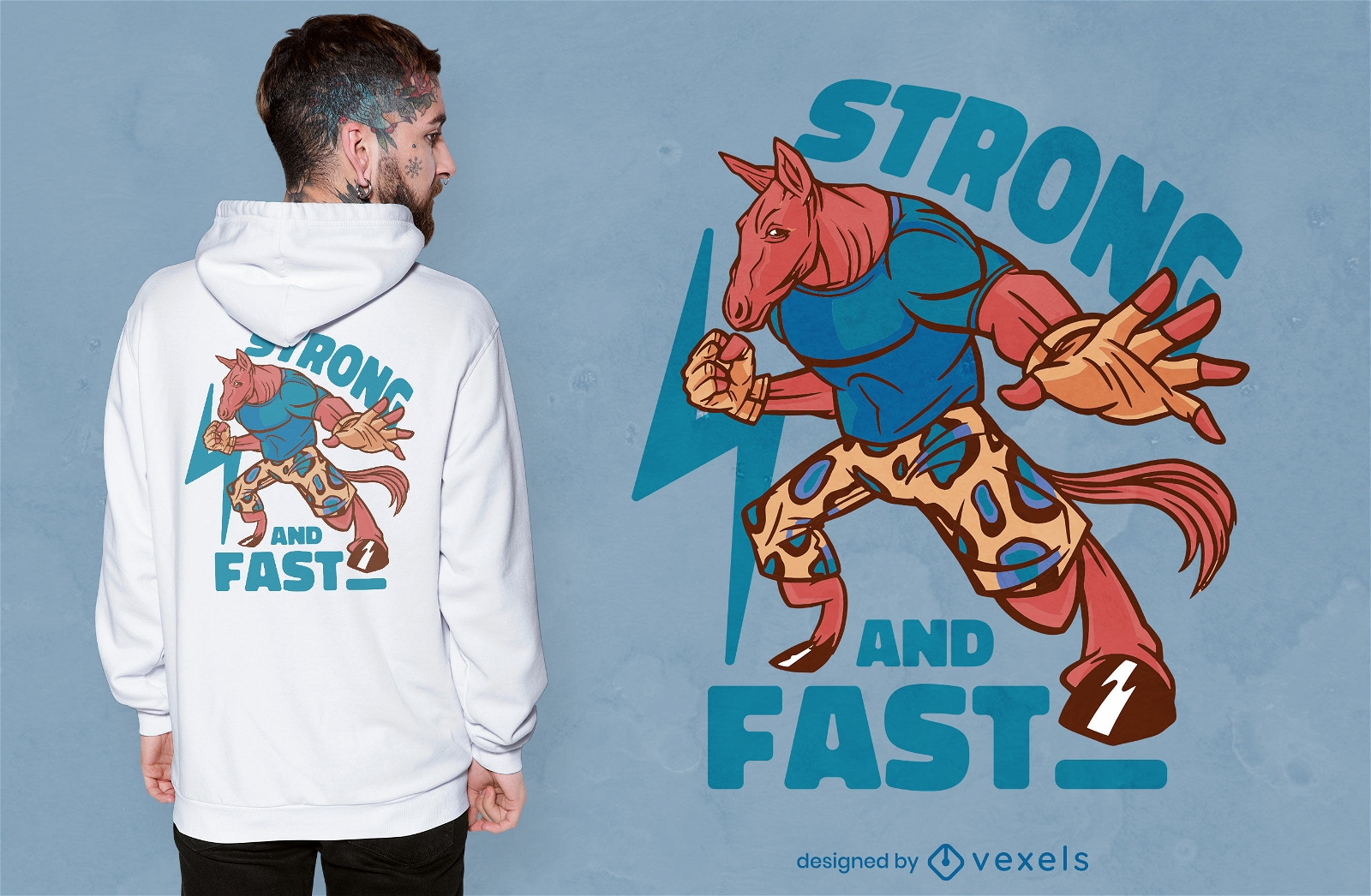 Strong fast horse t-shirt design