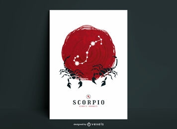 Scorpio constellation poster design