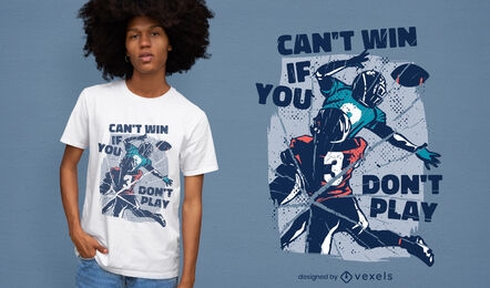 Design de camiseta com citação de futebol americano