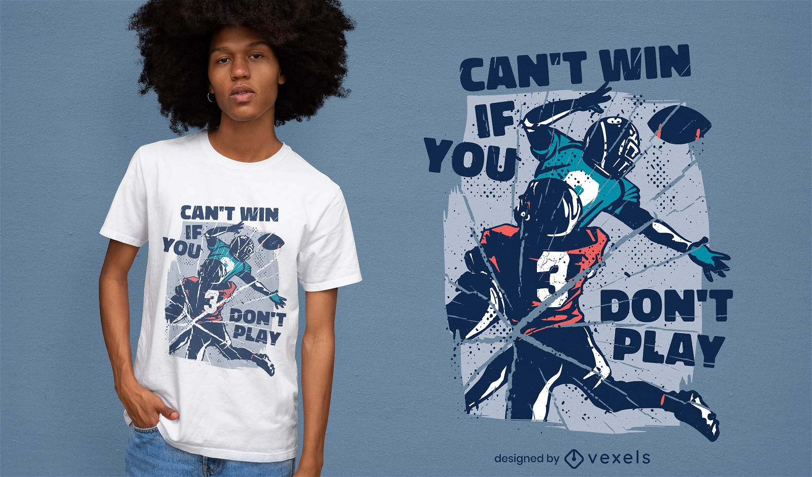 American football quote t-shirt design