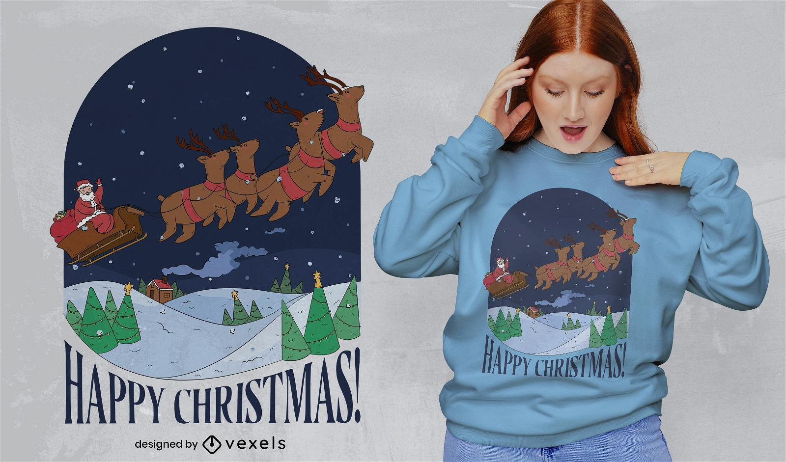 Happy Christmas t-shirt design