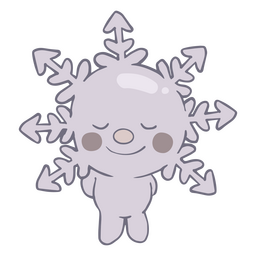 Cute smiley snowflake PNG Design Transparent PNG