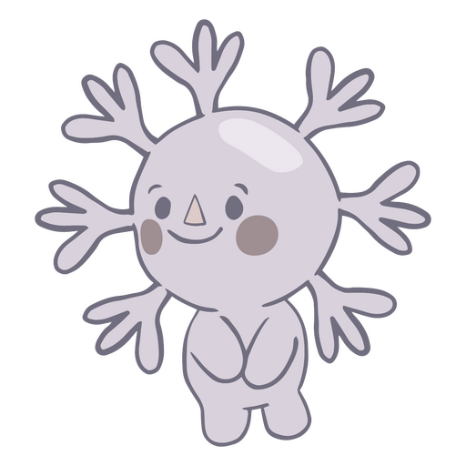 Snowflake Christmas cute character PNG Design