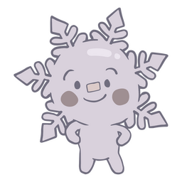 Snowflake winter cute character PNG Design Transparent PNG