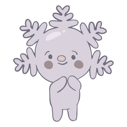 Snowflake Christmas snow cute character PNG Design Transparent PNG