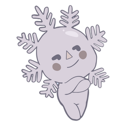 Snowflake Christmas winter cute character PNG Design Transparent PNG