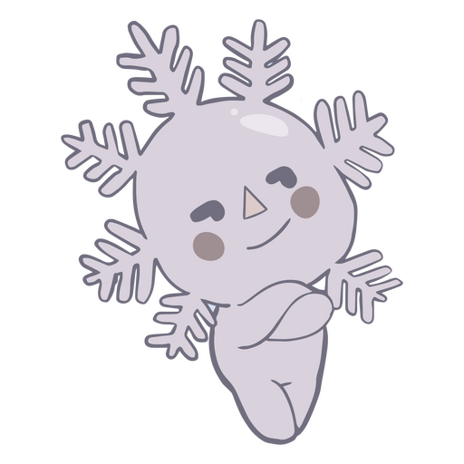 Copo de nieve Navidad invierno lindo personaje Diseño PNG