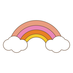 Valentine's Day rainbow PNG Design Transparent PNG