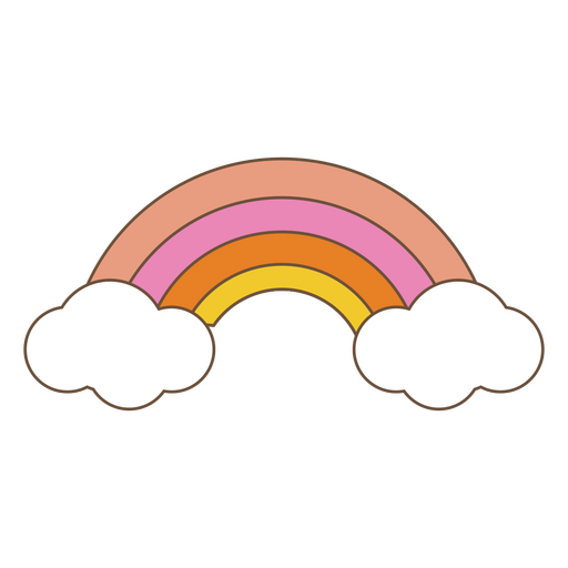 Valentine's Day rainbow PNG Design