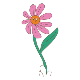 Blumencharakter zum Valentinstag PNG-Design