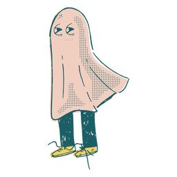 Anti Valentine's Day ghost character PNG Design