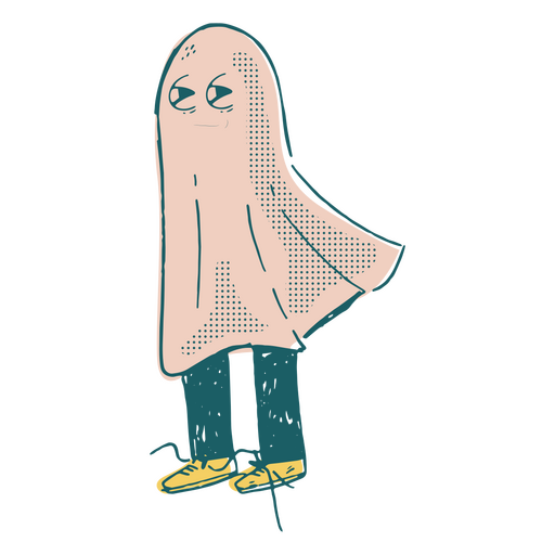 Anti Valentine's Day ghost character PNG Design