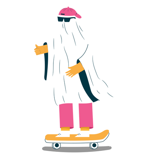 Ghost costume skater PNG Design