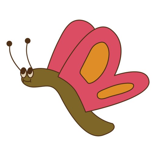 Butterfly cartoon character PNG Design