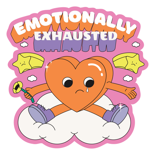Anti-Valentines emotionally exhausted color stroke