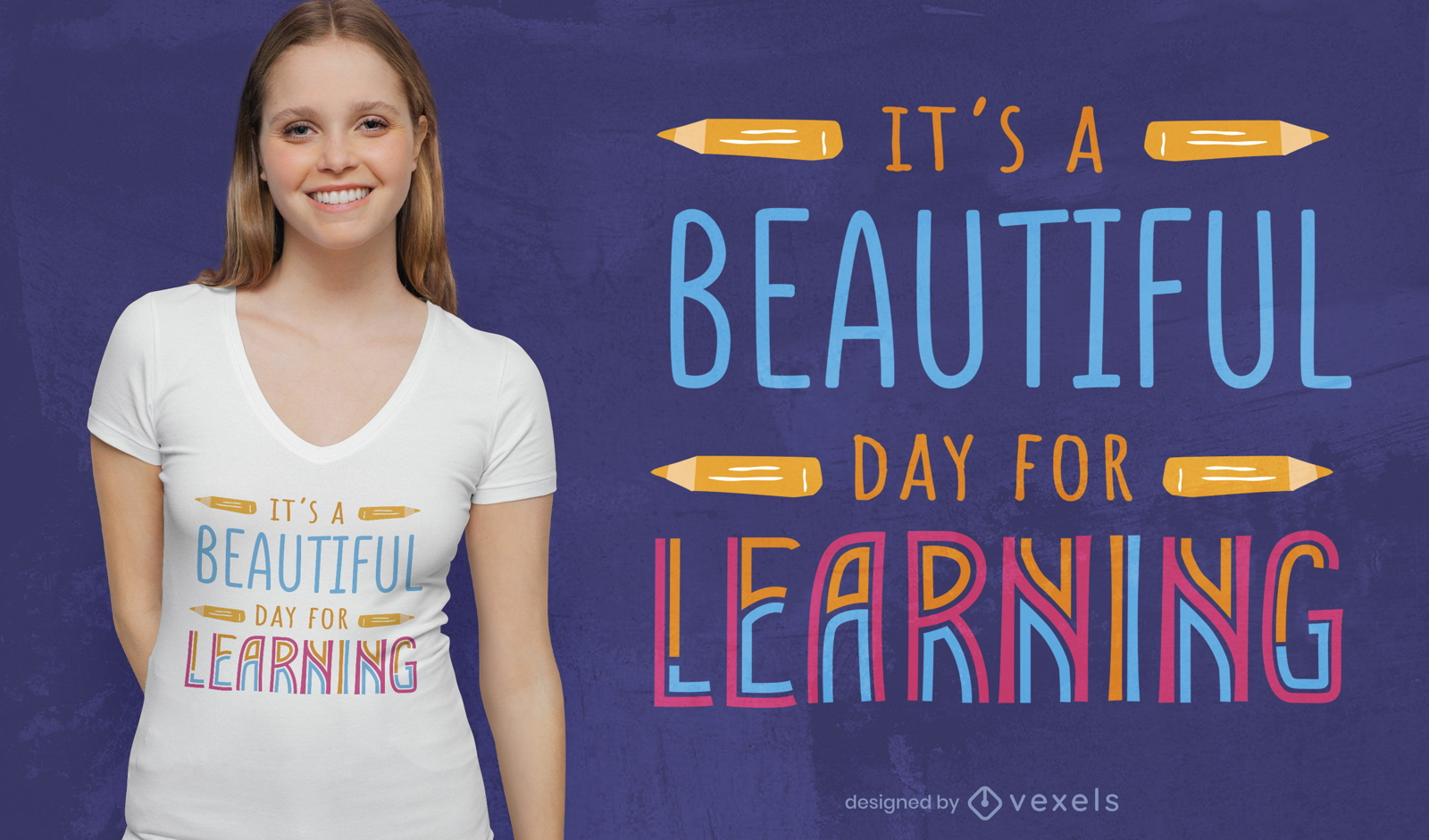 Diseño de camiseta de cita de aprendizaje