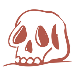 Anti-New Year skull filled stroke PNG Design Transparent PNG