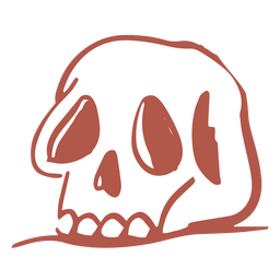Curso cheio de crânio anti-ano novo Desenho PNG