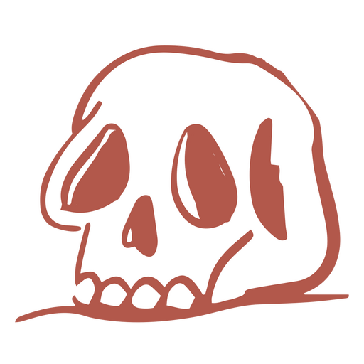 Anti-New Year skull filled stroke PNG Design