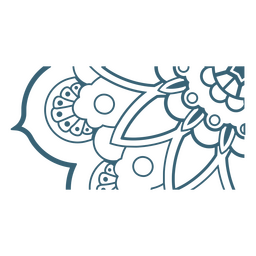 Blumenmandala-Eckdesign PNG-Design
