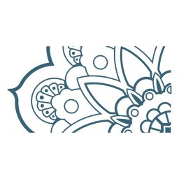 Design floral de mandala de canto Desenho PNG