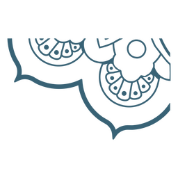 mandala de canto azul Desenho PNG