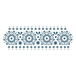 Guarda mandala en color azul Diseño PNG