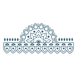 Blue ornamental mandala guard PNG Design Transparent PNG