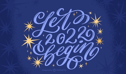 Awesome New Year sparkly quote illustration design