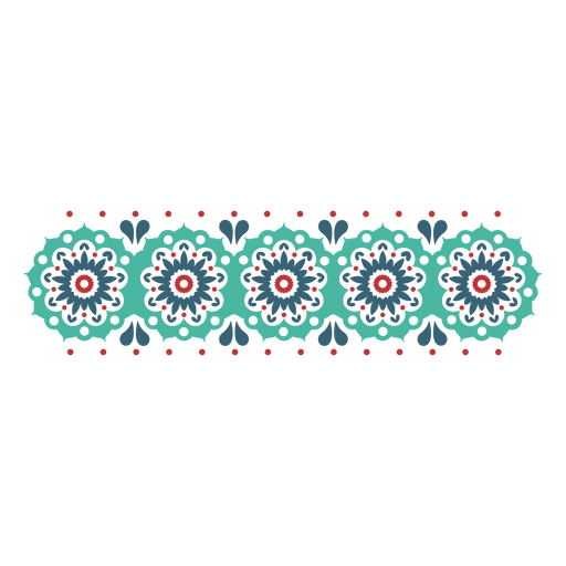 Floral mandala guard in colors PNG Design