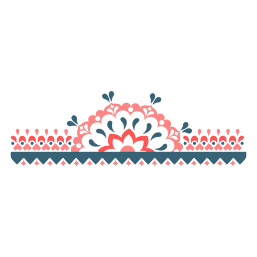 Pink and blue mandala guard PNG Design