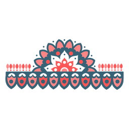 Guarda de mandala de flor grande Desenho PNG