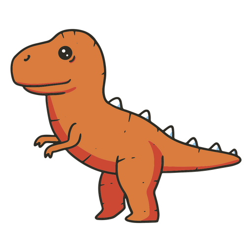Baby t-rex dinosaur color stroke PNG Design