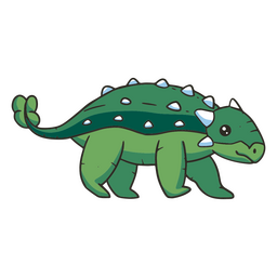 Baby-Glyptodon-Dinosaurier-Farbstrich PNG-Design