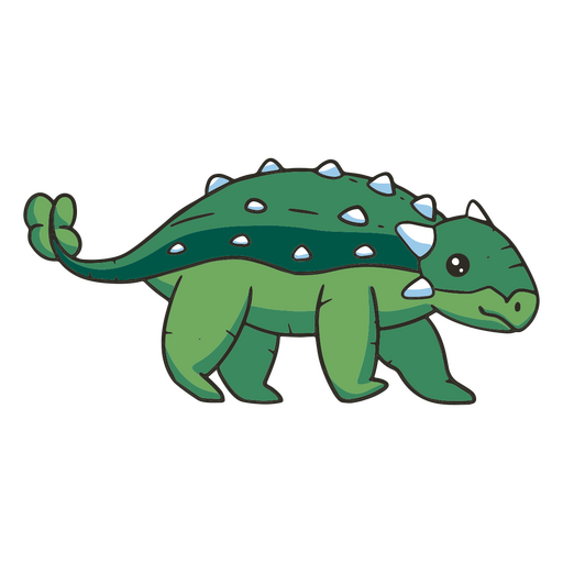 Baby glyptodon dinosaur color stroke PNG Design